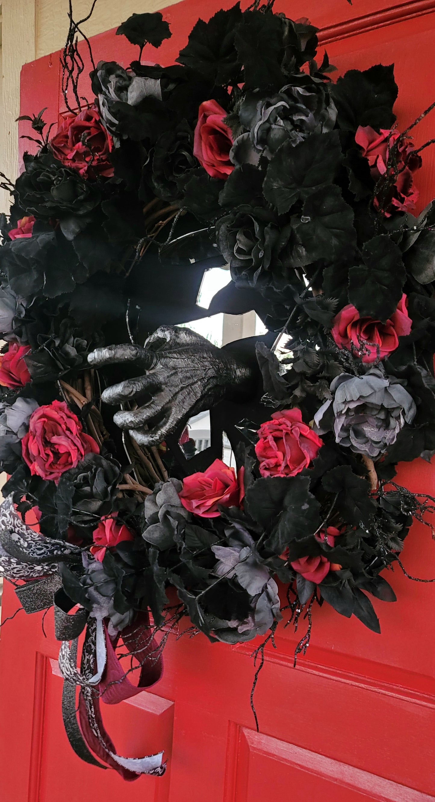 Gothic Rose & Hand Wreath
