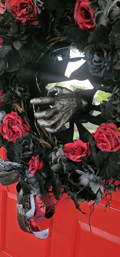 Gothic Rose & Hand Wreath