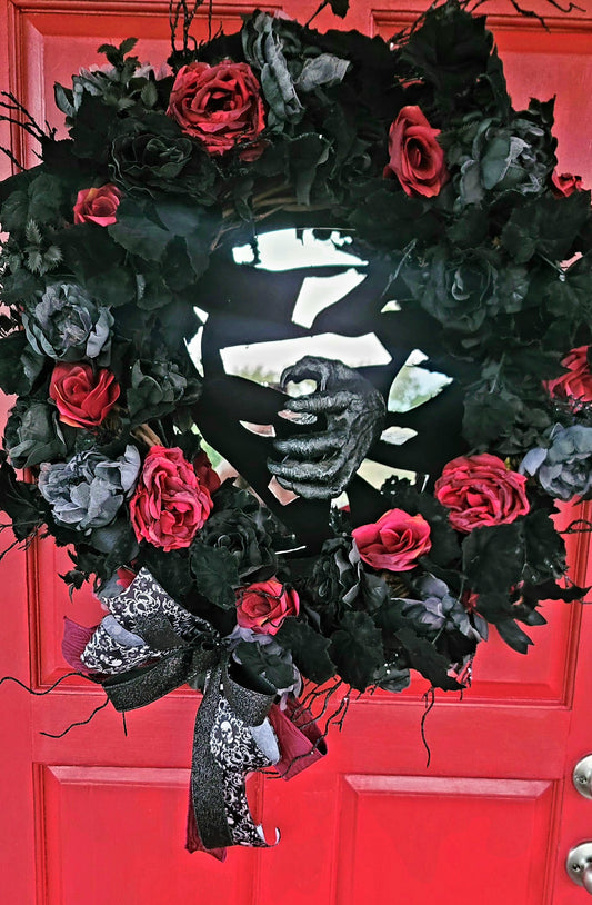 Gothic Rose & Hand Wreath
